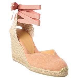Castañer Chiara Canvas Wedge Sandal, Orange